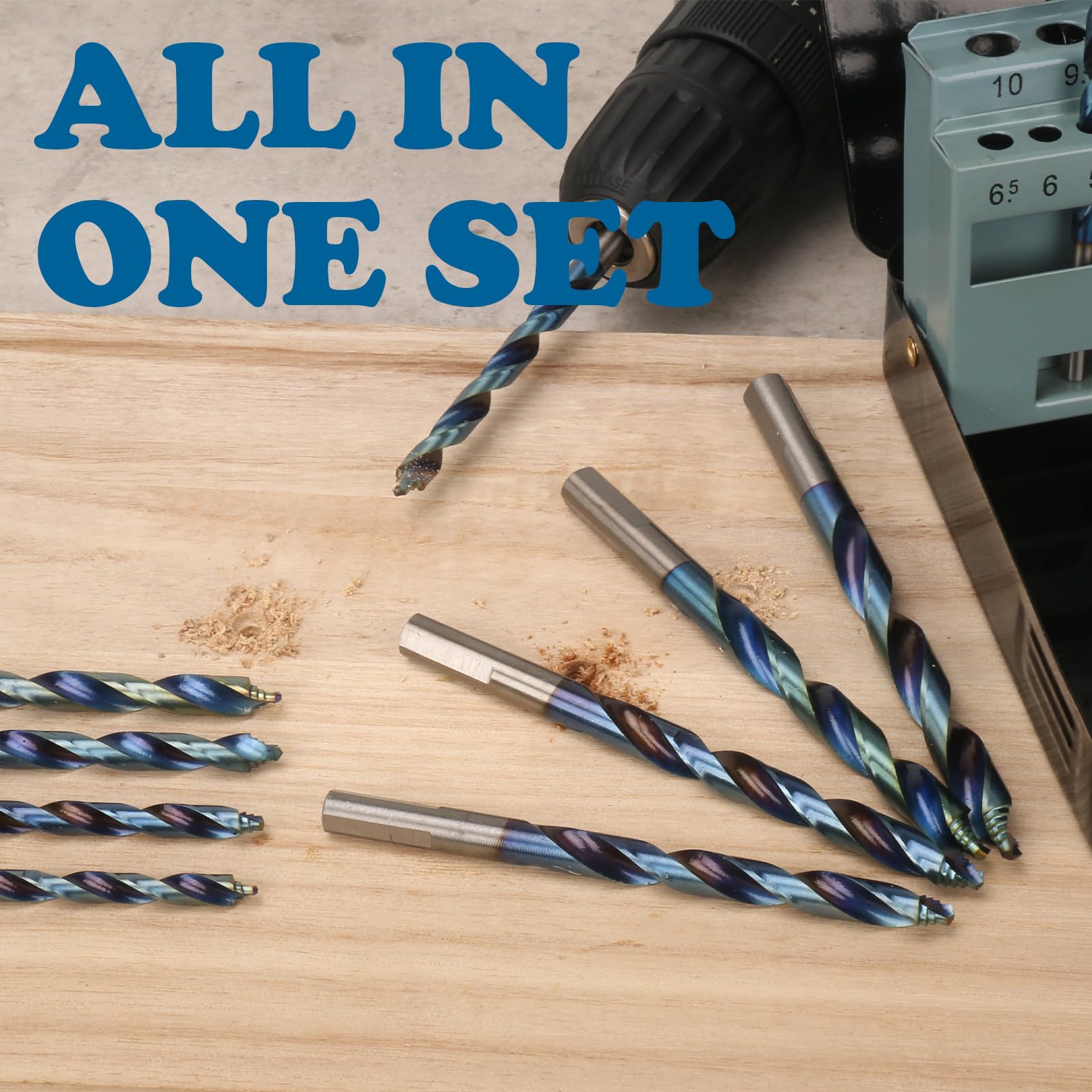 19 Piece Cobalt Stepped Point Drill Bit Set, CLEVEROOL HSS 19 Piece Cobalt Stepped Point Drill Bit Set, CLEVEROOL HSS